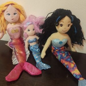 Mermaid Doll Set with Colorful Tails